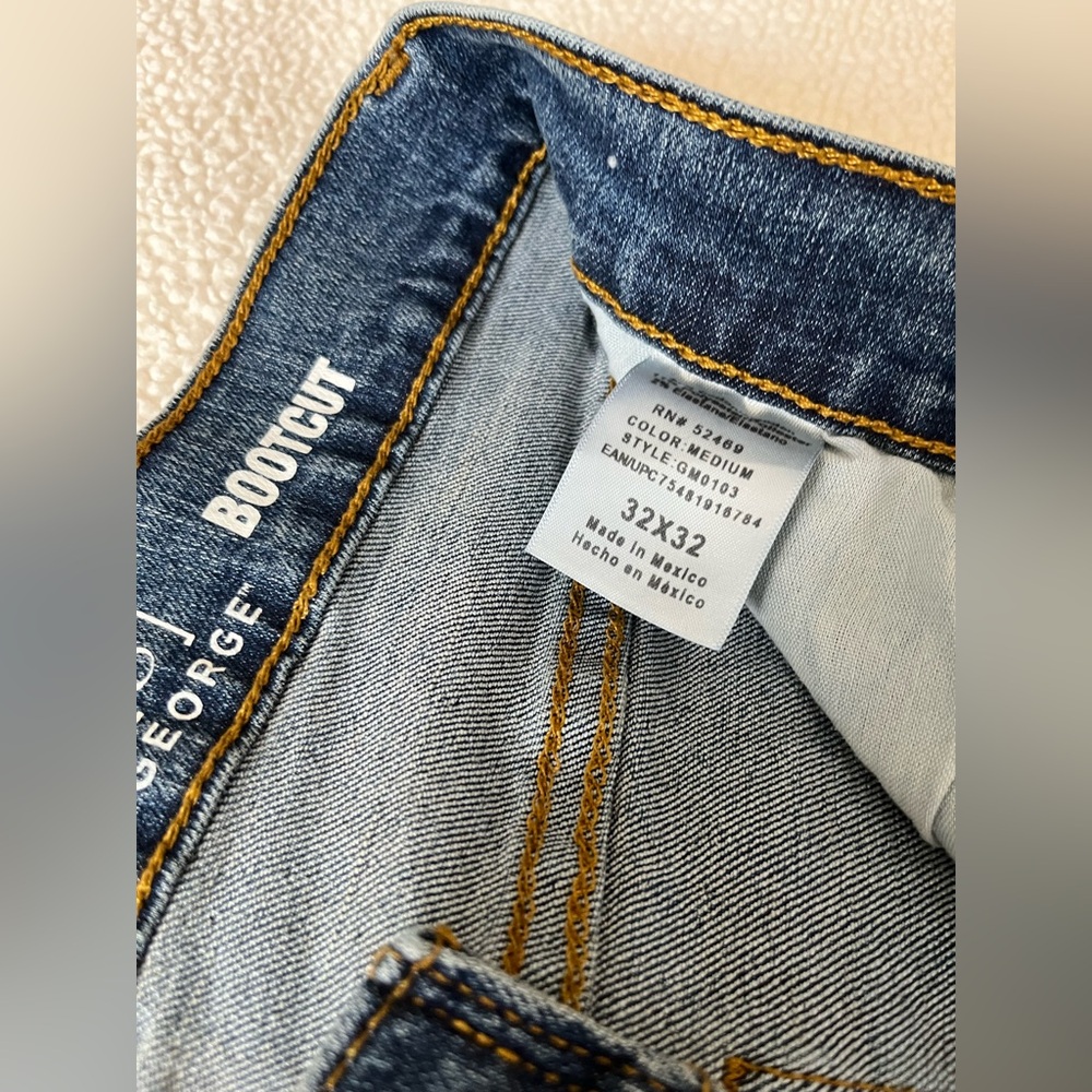 George Men's Bootcut Denim Jeans, Size 32x32 - Picture 5 of 8